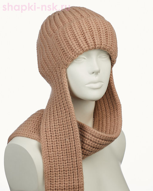 44353 F Ушанка женская флис (56-58)