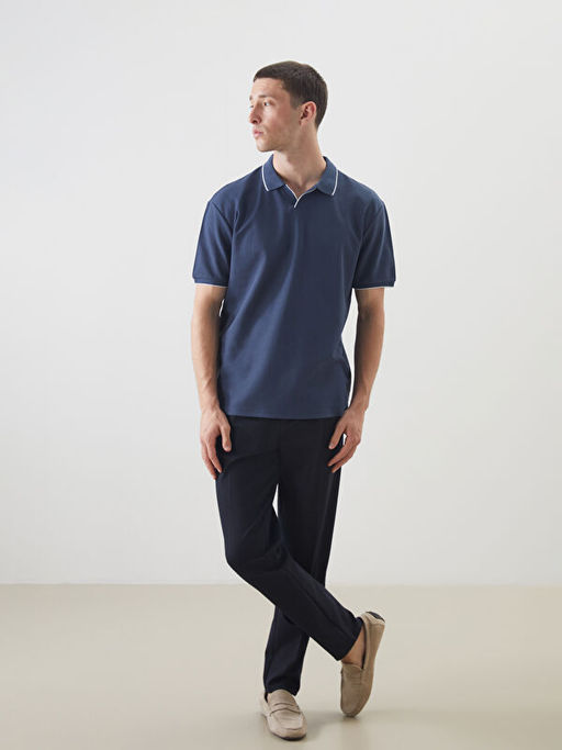 Polo Yaka K?sa Kollu Basic Erkek Ti??rt