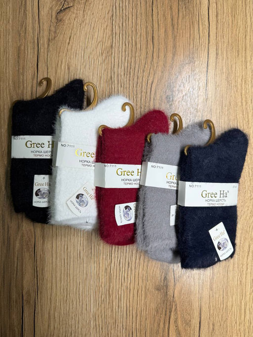 BK932 Носки, 5 пар (шерсть норки) МУЛЬТИЦВЕТ