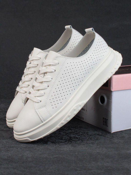 05-PDXL141-1 LT. BEIGE Кроссовки женские (натуральная кожа)