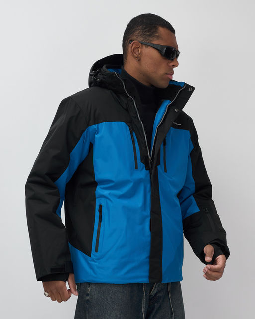 Горнолыжная куртка мужская зимняя голубого цвета 7612Gl - Mtforce фото 8