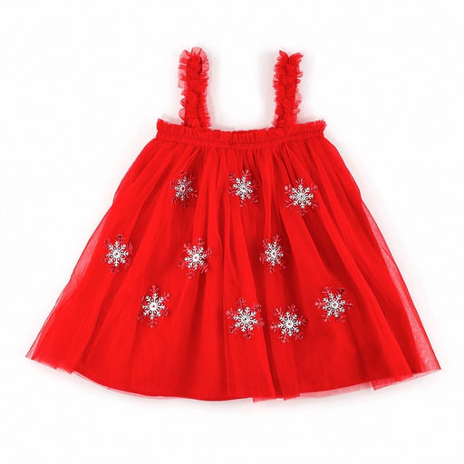 Карнавальный костюм новогодний Яркая санта, рост 110-116 см, платье, ободок - Волшебная маска фото 3