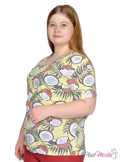 Футболка Модель №1825 размеры 44-84 - Plusmoda фото 2