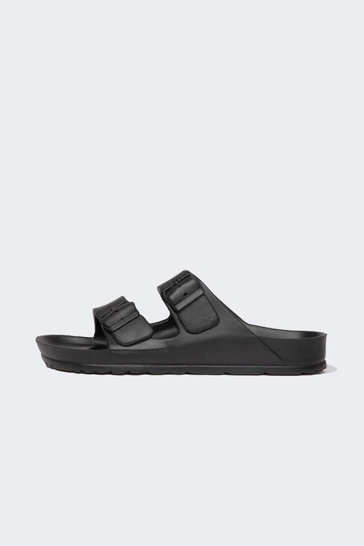 Мужские тапочки Eva на плоской подошве с двойной полосой - Defacto фото 2