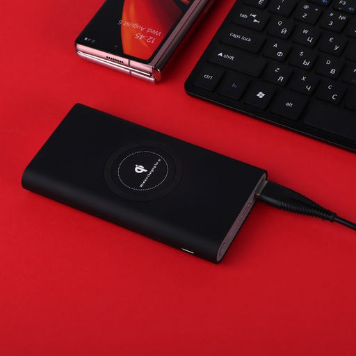 Внешний аккумулятор Luazon модель PB-31, 8000 мАч, USB, microUSB-Type-C, беспровод.зарядка, черный - Luazon home фото 2