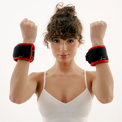 Утяжелители на запястье ONLYTOP, 2 шт. × 200 г, цвет красный