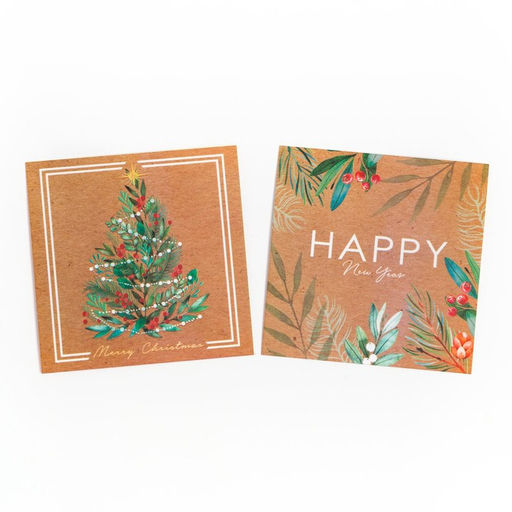 Набор подарочный новогодний KAFTAN New Year: варежки размер 19, подвеска, свеча, ёлка, 2 открытки фото 4