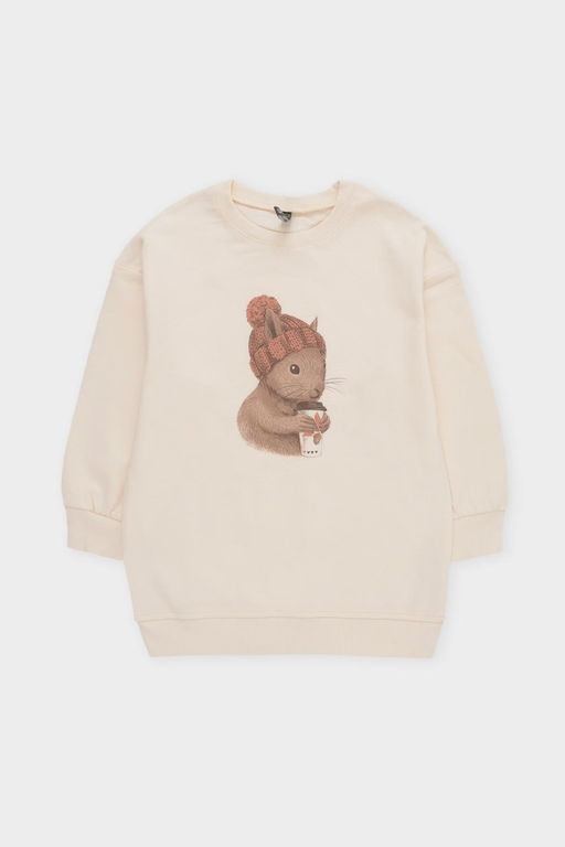 КР 302670-1/молочный джемпер (свитшот) для дев