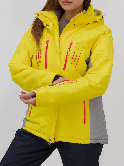 Горнолыжный костюм женский зимний желтого цвета 02802J - Mtforce фото 5
