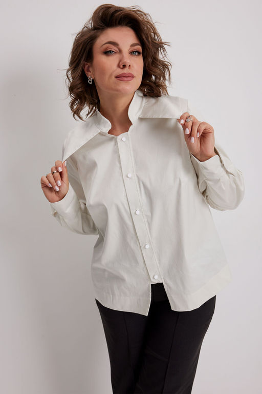 Блуза BegiModa 4135 сливочный  фото 2