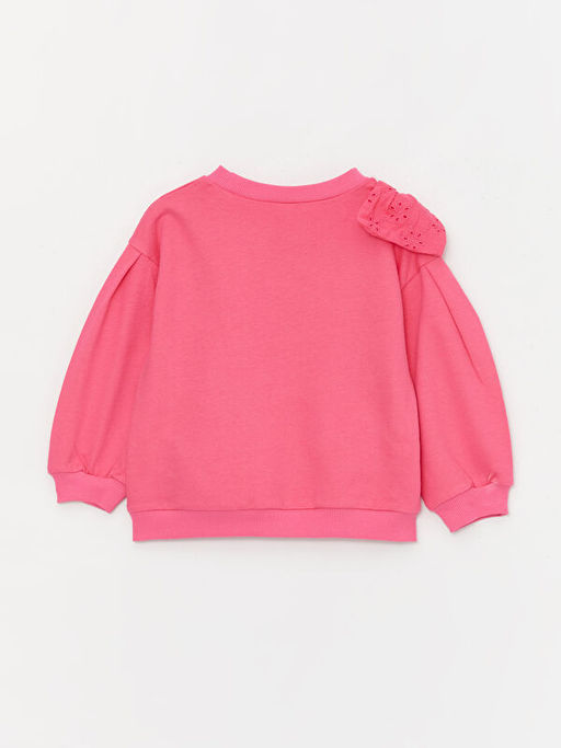 Bisiklet Yaka Fiyonk Detayl? Uzun Kollu K?z Bebek Sweatshirt - Waikiki фото 2