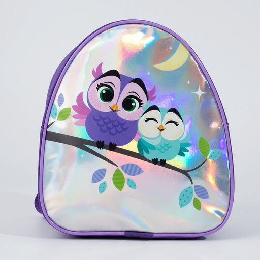Рюкзак детский Совушки, голография 23х20,5 см - NAZAMOK KIDS фото 4