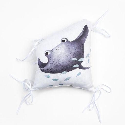 Бортики в кроватку Крошка Я Морские друзья (60х42см- 2шт, 30х42см- 4шт,30х30см- 4шт),100% хлопок  фото 4