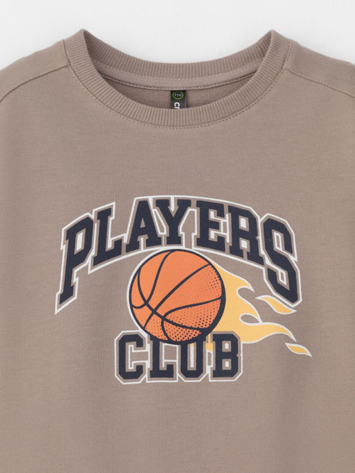 КР 302392-1/коричневый джемпер (свитшот) для мал