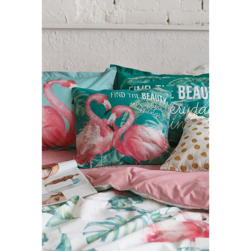 Постельное бельё Этель евро Фламинго 200х217 см, 240*220 см, 50х70+3 см - 2 шт  фото 12