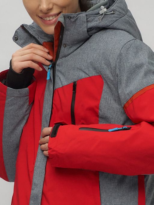 Горнолыжный костюм женский большого размера красного цвета 02272-3Kr - Chunmai фото 7