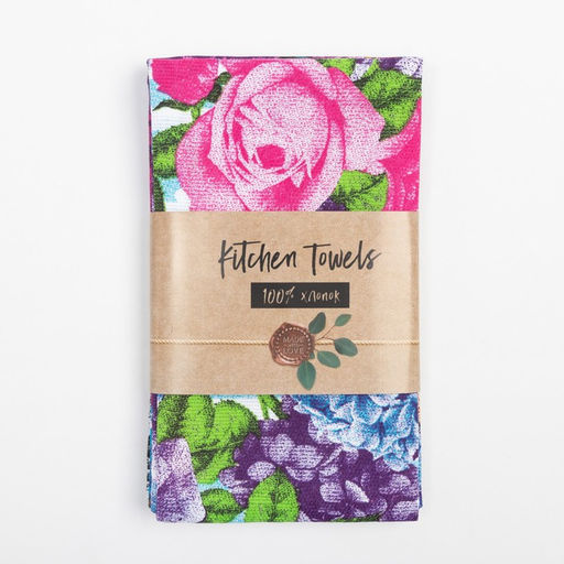 Набор кухонных полотенец Доляна С 8 марта! 35х60см-2 шт, 100% хлопок, рогожка 160 г/м2  фото 8