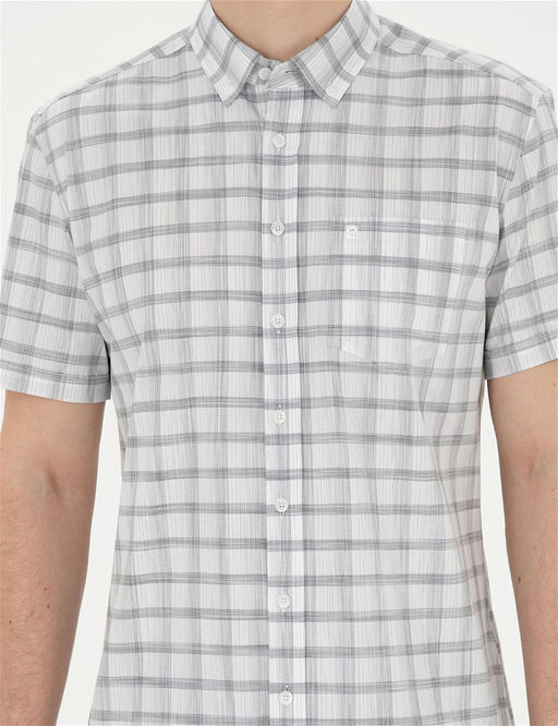 Gri Regular Fit K_sa Kollu G_mlek - Pierre cardin фото 6