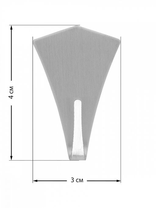 Набор крючков на липучке, 4 шт серый нержавеющая сталь - Denastia фото 5