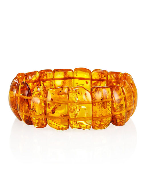 Переливающийся браслет Помпеи из натурального балтийского янтаря