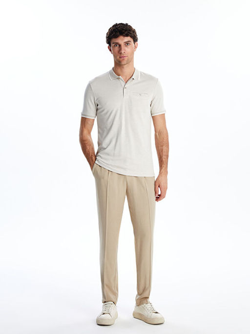 Polo Yaka Merserize G?r?n?ml? Erkek Ti??rt