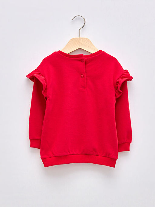 Bisiklet Yaka Uzun Kollu Nak?? Detayl? K?z Bebek Sweatshirt - Waikiki фото 2