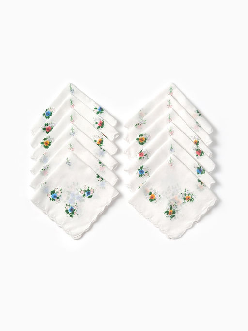 Платки носовые женские Экономь и Я. Полянка 30?30 см, набор 12 шт., рис. МИКС