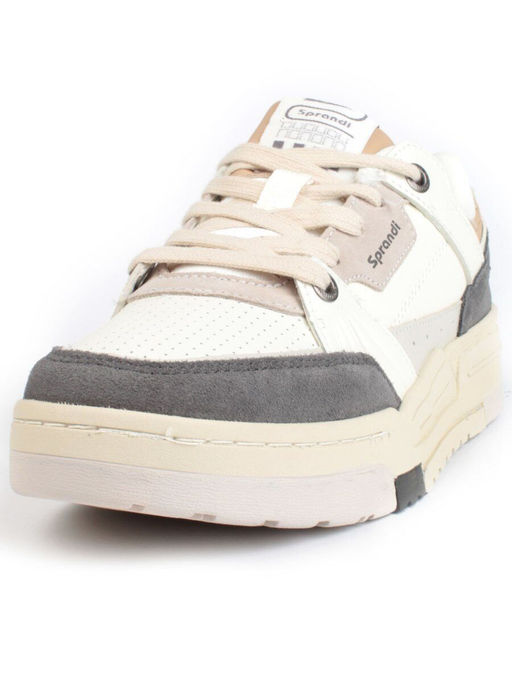 05-P232-1 DK. GRAY/BEIGE Кроссовки женские (натуральная замша, искусственная кожа)