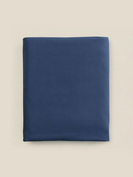 Простыня 1.5 спальная SL Home Percale 300ТС, 160235 см, синяя, хлопок 100% - Sima-land home фото 7