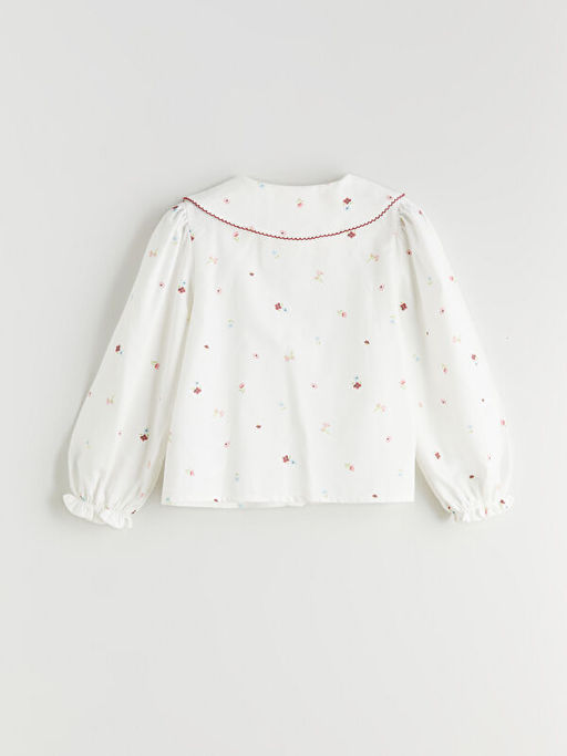 Bebe Yaka ?i?ekli K?z ?ocuk G?mlek