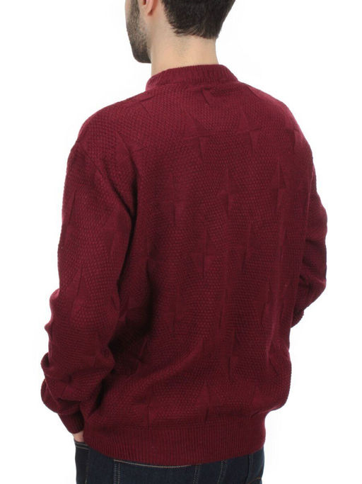 G636 VINOUS Джемпер мужской (100% шерсть) - Fashion фото 4