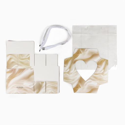 Коробка для цветов с фигурным вкладышем и пластиковой крышкой «Для тебя», 23.5 х 23.5 х 15 см