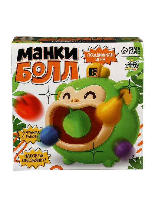 Подвижная настольная игра «Манкибол», 2 режима, 3+