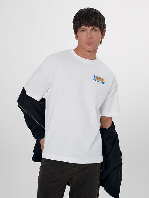 Футболка мужская белая с принтом - Mark formelle фото 7