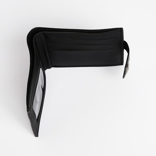 Портмоне мужское на магните, отдел для купюр, для карт, чёрное