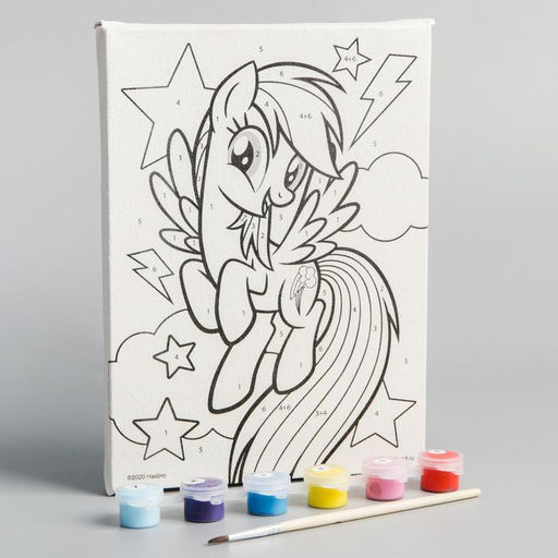 Картина по номерам для детей Радуга, 21?15 см, My Little Pony