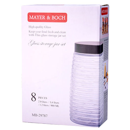 29787 Набор банок 8пр 2,0+1,6+1,2+0,9 л MB (х4) - Mayer&boch фото 3