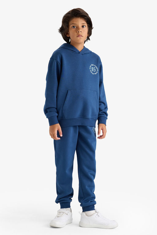 Kap__onlu Bask_l_ __i Yumu_ak T_yl_ Sweatshirt Erkek _ocuk - Defacto фото 2