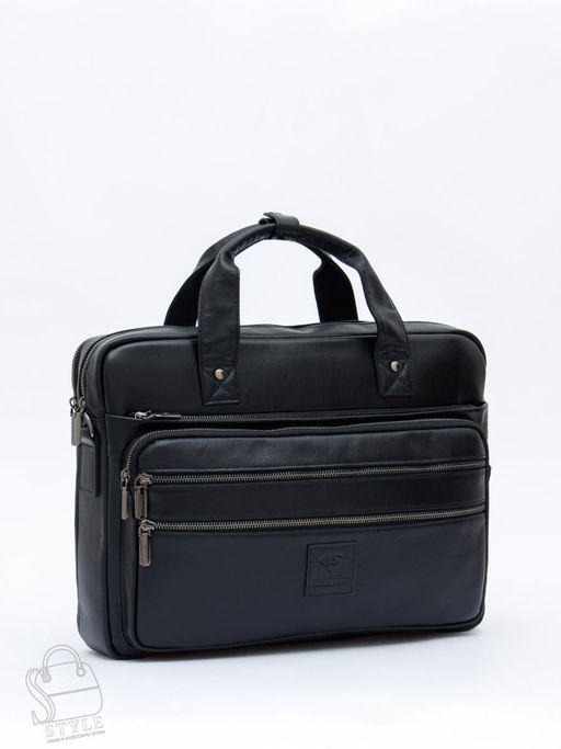 Портфель мужской кожаный 711XL black Fuzhiniao