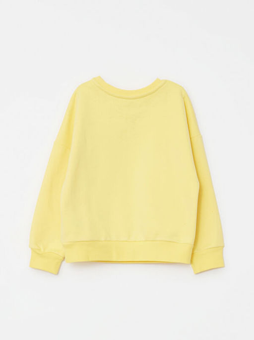 Bisiklet Yaka Bask?l? Uzun Kollu K?z ?ocuk Sweatshirt - Waikiki фото 2