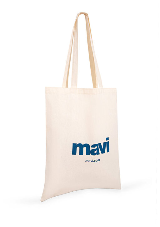 Mavi Logolu Cevre Dostu Geri Donusturulebilir Bez Canta