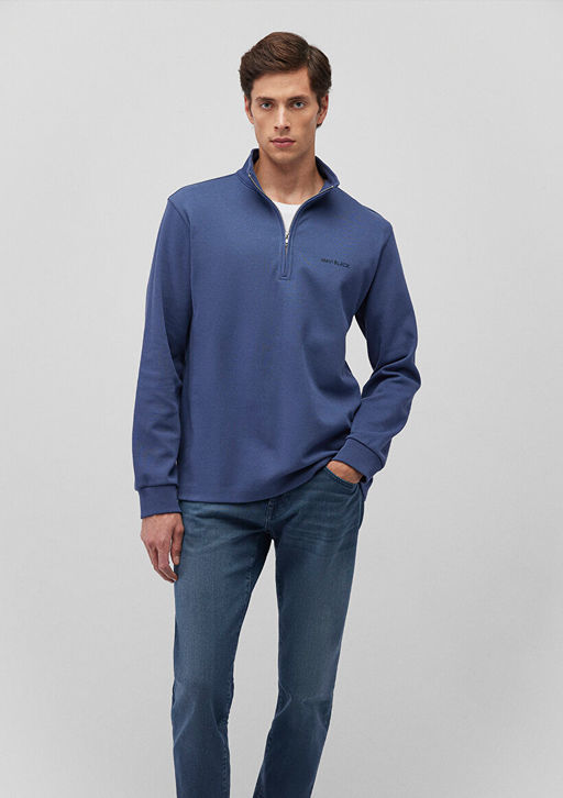 Lacivert Sweatshirt - Mavi фото 2