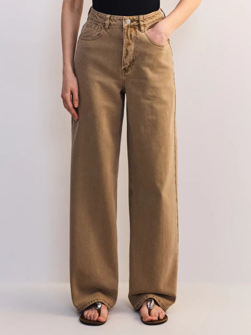 Широкие джинсы с высокой посадкой ZR2605092310-62 / Zarina