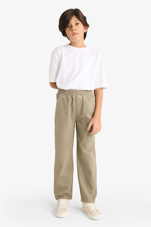 %100 Pamuk Beli Lastikli Gabardin Pantolon Erkek _ocuk - Defacto фото 2
