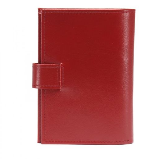 Обложка для авто+паспорт-Croco-ВП-1022 с хляст, двойн стенка, натуральная кожа красный матовый (16) 221762  фото 2