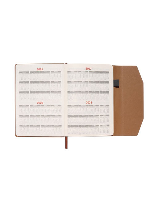 Ежедневник недатированный формат А5, с клапаном, 112 листов, линия, пвх, Бежевый - Simaland фото 5