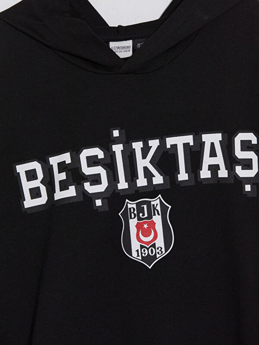 Kap??onlu Be?ikta? Bask?l? Erkek ?ocuk Sweatshirt - Waikiki фото 3