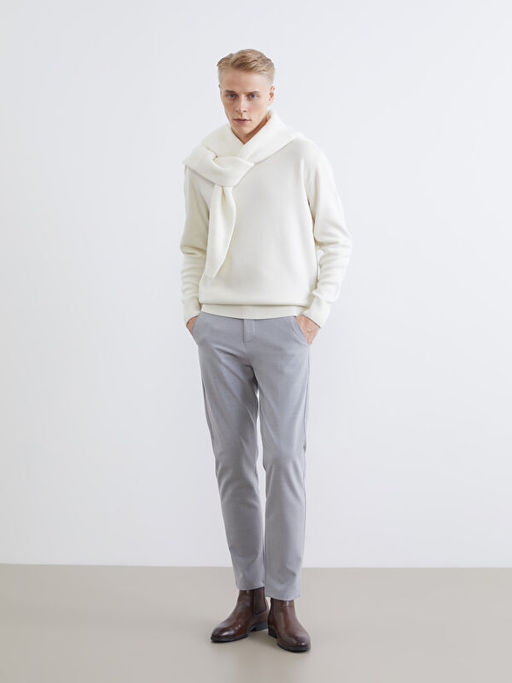 Bisiklet Yaka Erkek Triko Kazak