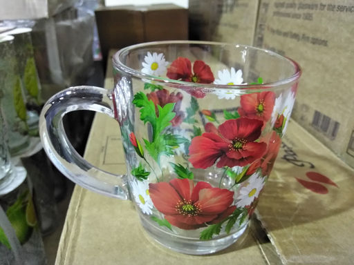 Кружка 340 мл BASIC - КРУГОВАЯ ДЕКОЛЬ- цветы/фрукты-ягоды/флора арт. 55531