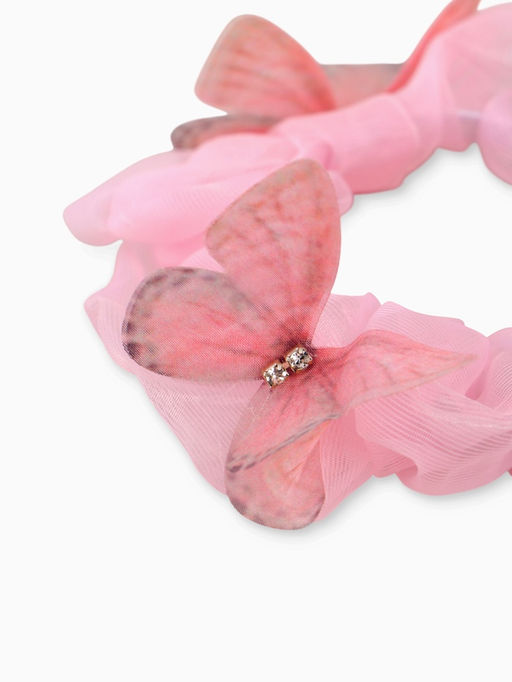 Цена за 2 шт. Резинка для волос «Бабочки» розовая, Коты аристократы
